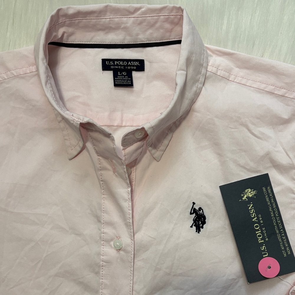 Ralph Lauren Polo Light Pink Shirt Dress with Belt - Picture 2 of 16